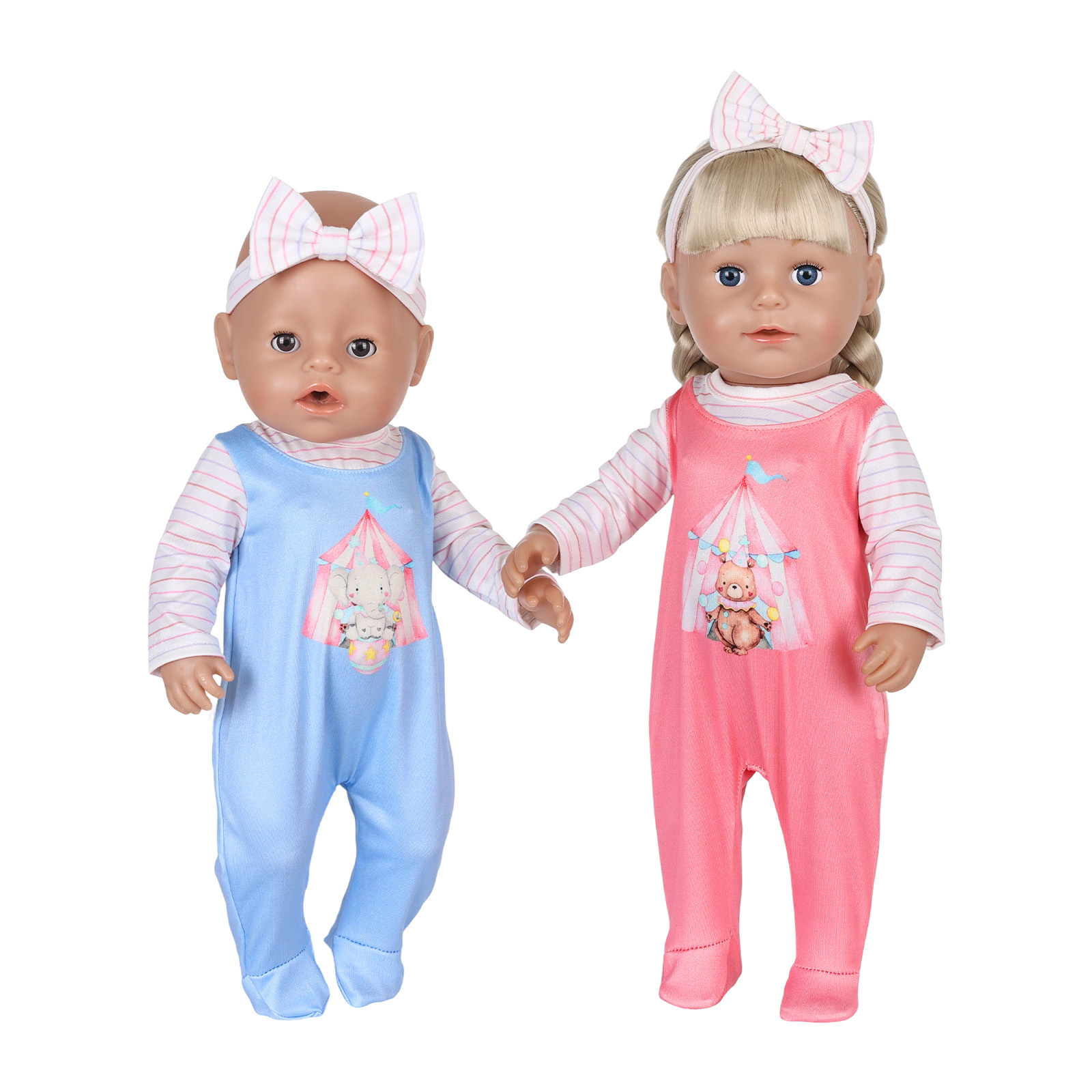 Baby Clothing Unisex - เสื้อผ้าตุ๊กตาสำหรับ 16-18 นิ้ว 40-45 ซม.ตุ๊กตาเด็กชุดเสื้อผ้าลายละครสัตว์ตุ๊กตารีบอร์นตุ๊กตาเด็กของเล่นเด็กของขวัญวันเกิด