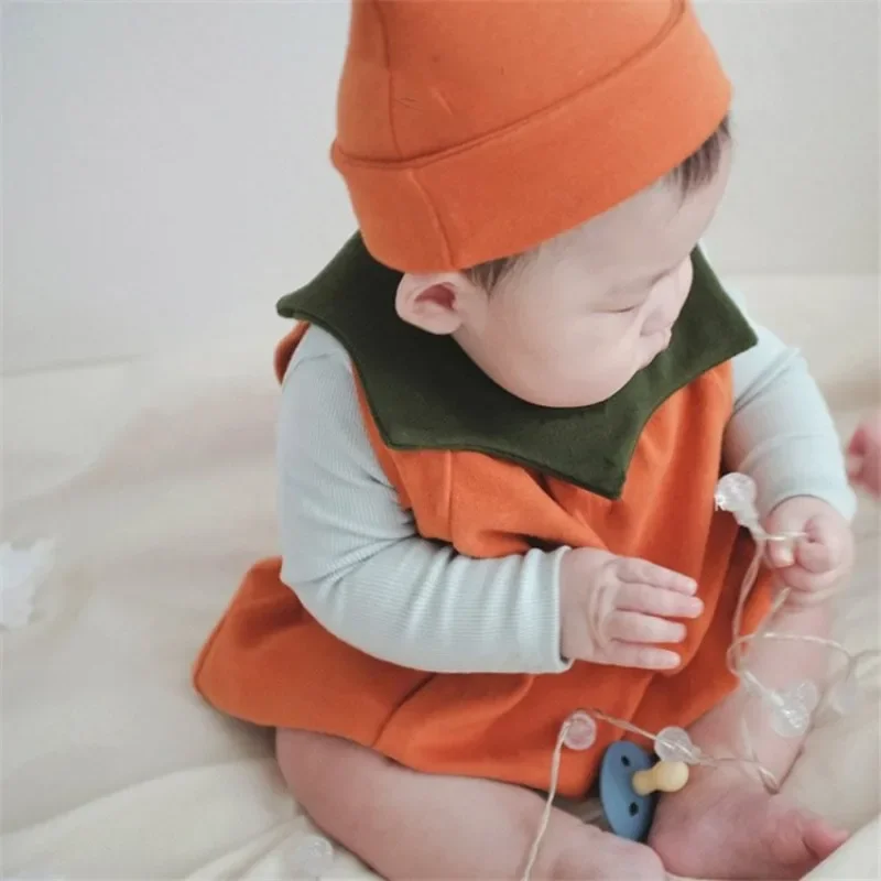 Baby Clothing Hong Kong - ชุดคอสเพลย์น่ารักวันฮาโลวีนสำหรับเด็กทารกชุดเสื้อ0-2Y ฟักทอง + หมวกผ้าฝ้าย