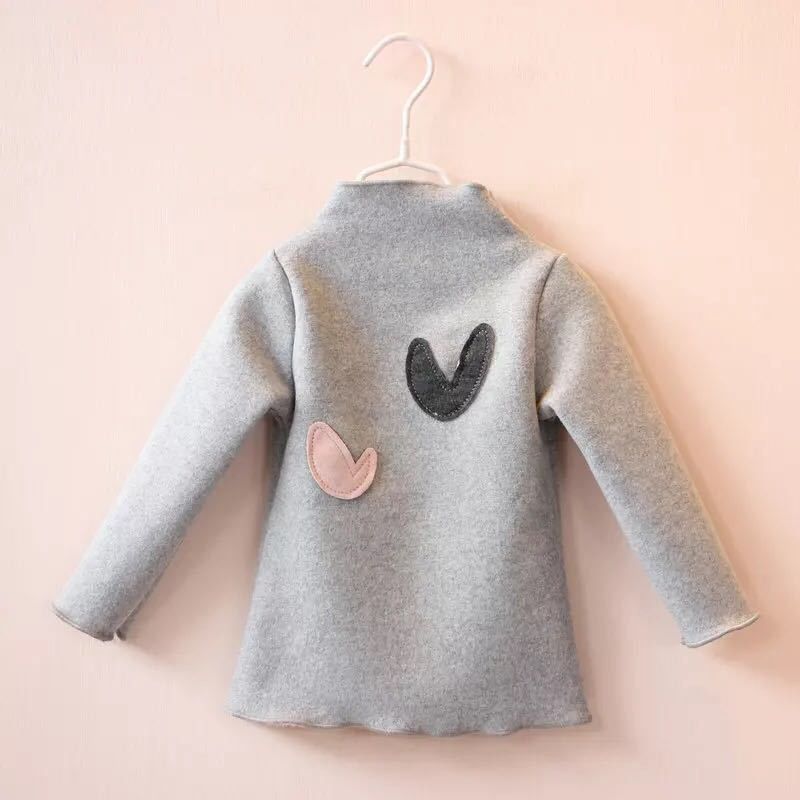 Baby Clothing Made In Usa - เสื้อเด็ก ผลิตจากผ้าฝ้ายแท้ พร้อมผ้าฟลีซ เสื้อยืดเด็กผู้หญิง คอกลม ใส่ได้ทั้งฤดูใบไม้ร่วงและฤดูหนาว