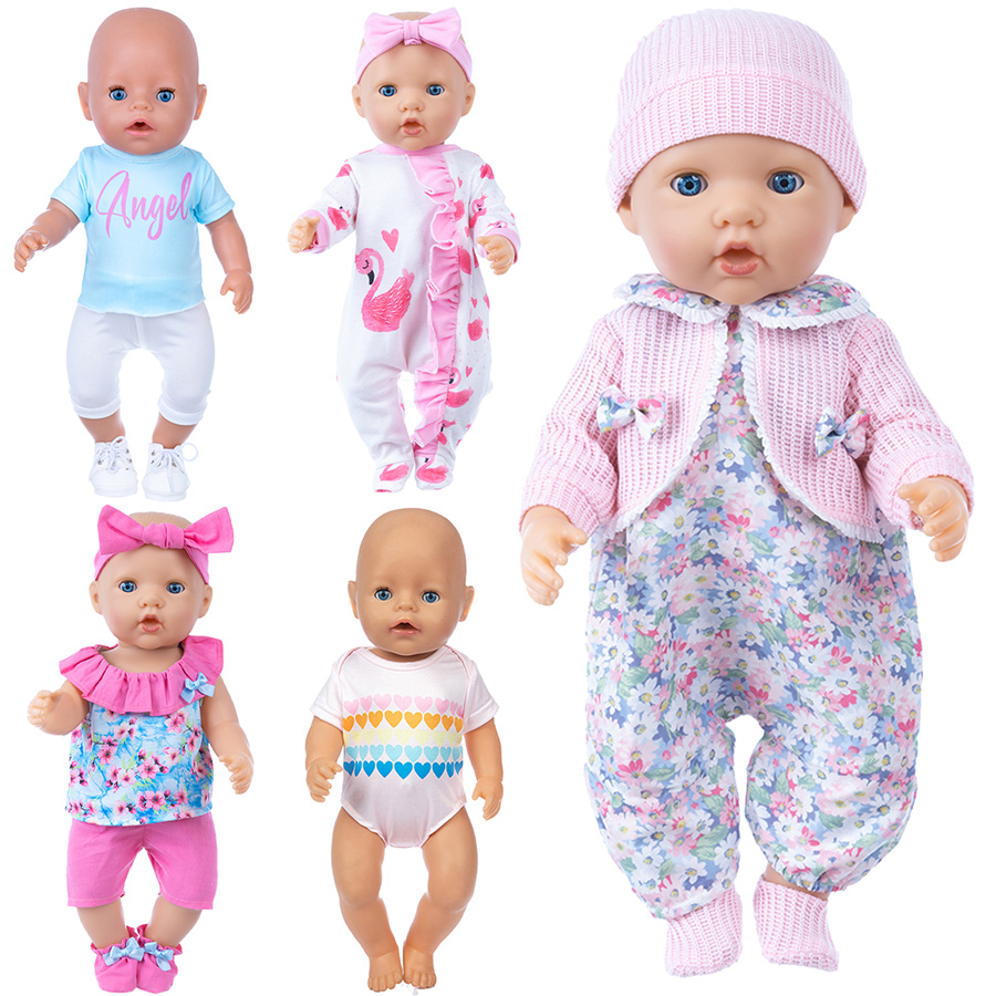 Baby Clothing Unisex - เสื้อผ้าตุ๊กตาสำหรับตุ๊กตารีบอร์นขนาด 18 นิ้วชุดนอนน่ารักสำหรับ 45 ซม. ตุ๊กตาทารกแรกเกิดของเล่นเด็กผู้หญิงตุ๊กตาเสื้อผ้าอุปกรณ์เสริมนีนูโก