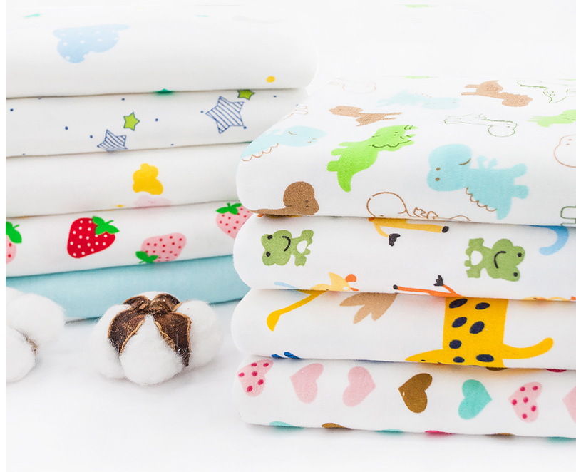 Baby Clothing Sewing - ผ้าฝ้ายพิมพ์ลายถักนิตติ้ง ผ้าเจอร์ซีย์ลายการ์ตูน ยืดหยุ่นได้ สำหรับงาน DIY เย็บผ้า