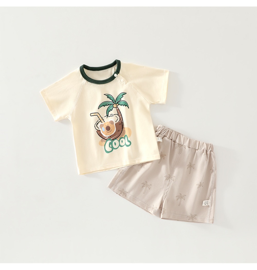 ชุดเสื้อยืดแขนสั้นลายการ์ตูนผ้ - Baby Clothing Made In Usa บทวิจารณ์และราคา