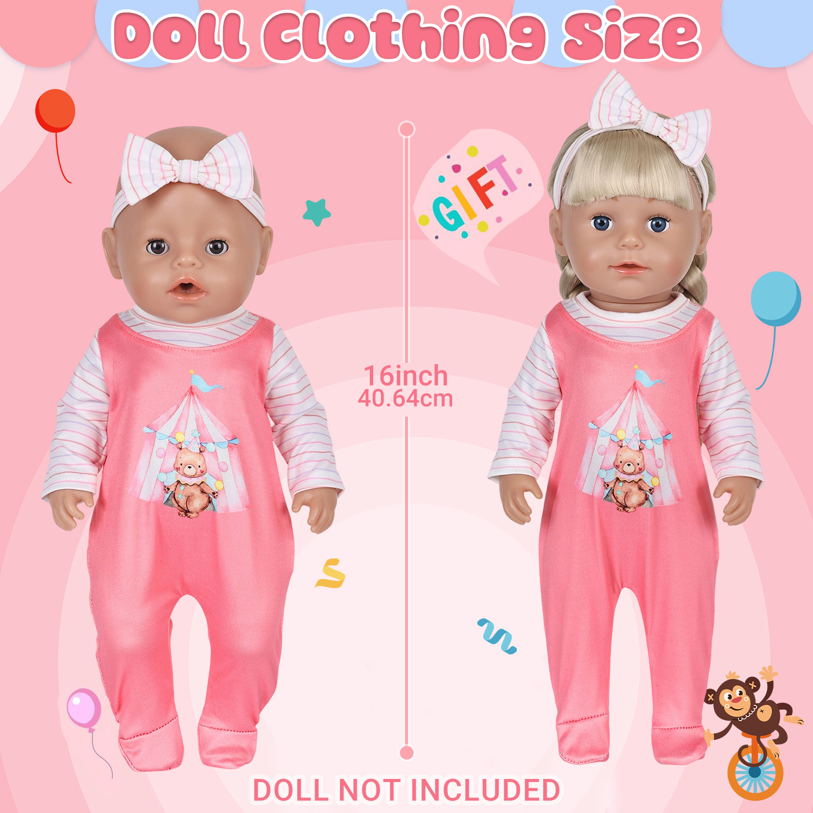 เสื้อผ้าตุ๊กตาสำหรับ 16-18 นิ้ - Baby Clothing Unisex บทวิจารณ์และราคา