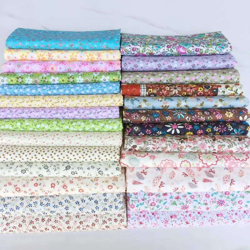 ผ้าฝ้ายแท้ลายดอกไม้สไตล์ชนบทสำ - Baby Clothing Sewing บทวิจารณ์และราคา