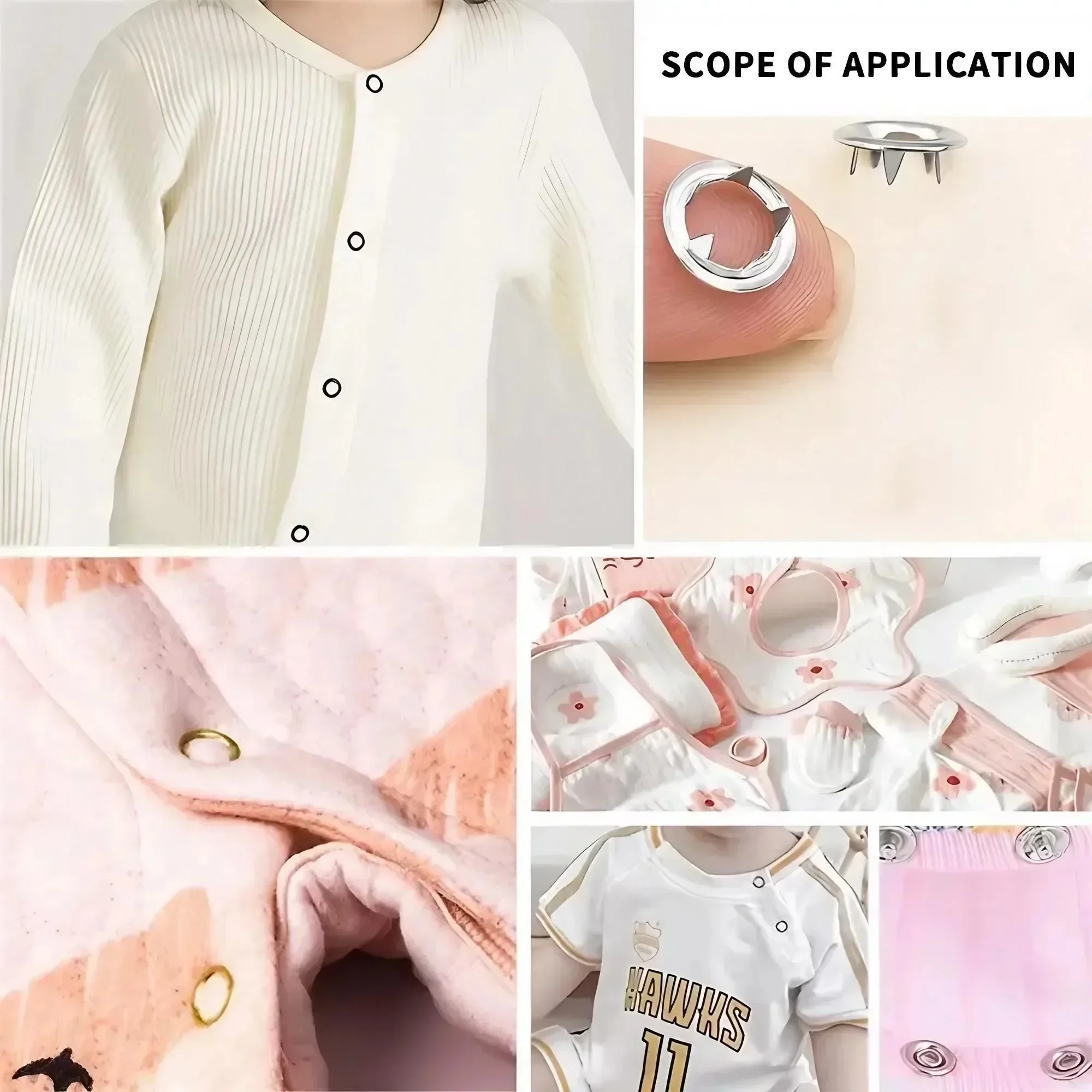 ชุดเครื่องมือติดกระดุมแบบกด 20 - Baby Clothing Sewing บทวิจารณ์และราคา